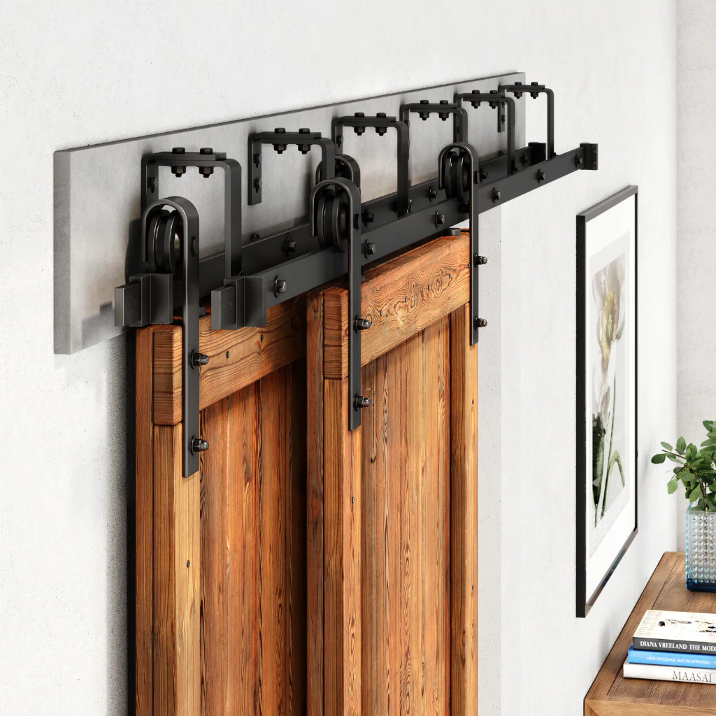 Arrow Hanger Bypass Barn Door Hardware Kit - Image 3