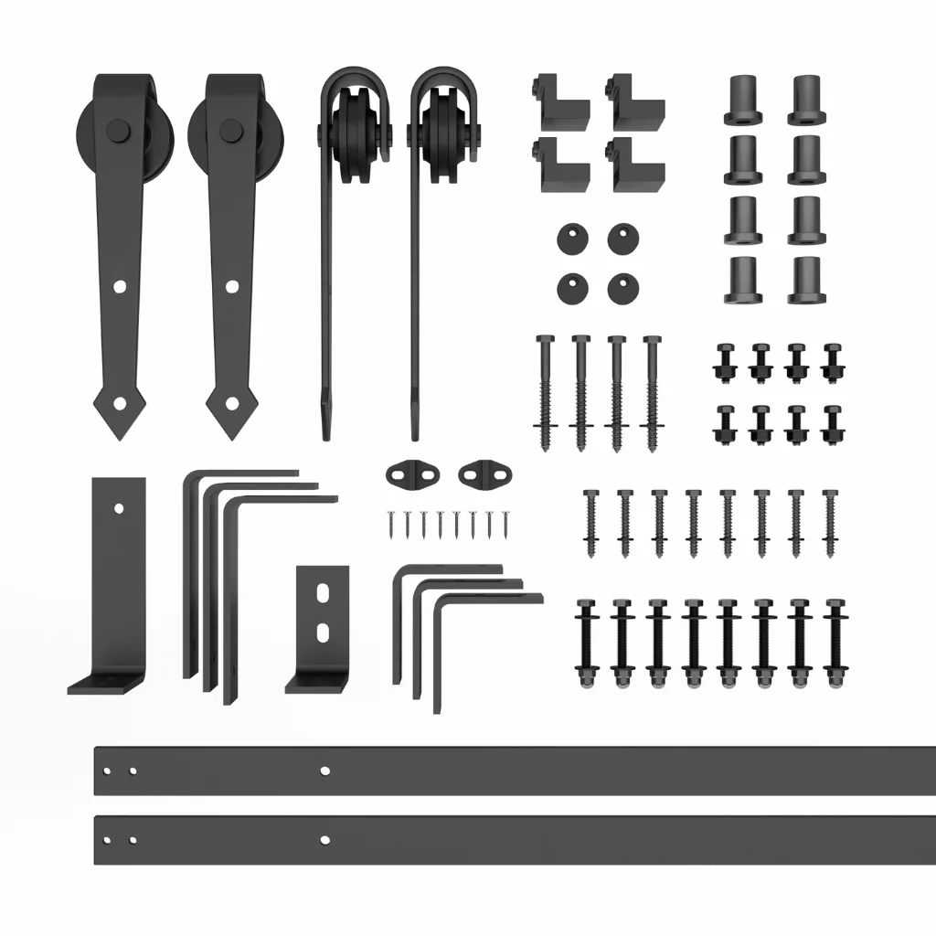 Arrow Hanger Bypass Barn Door Hardware Kit - Image 4