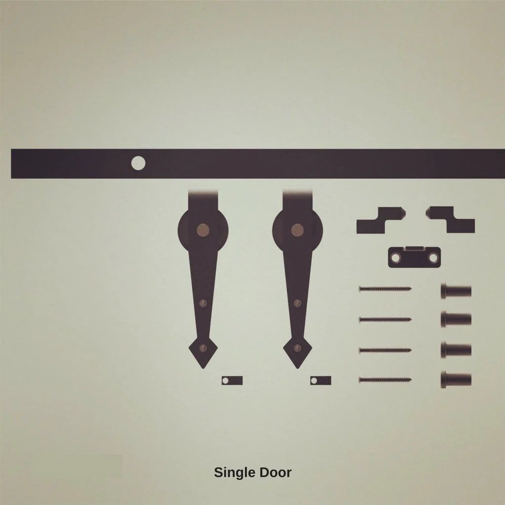 Arrow Hanger Mini Barn Door Hardware Kit - Image 3