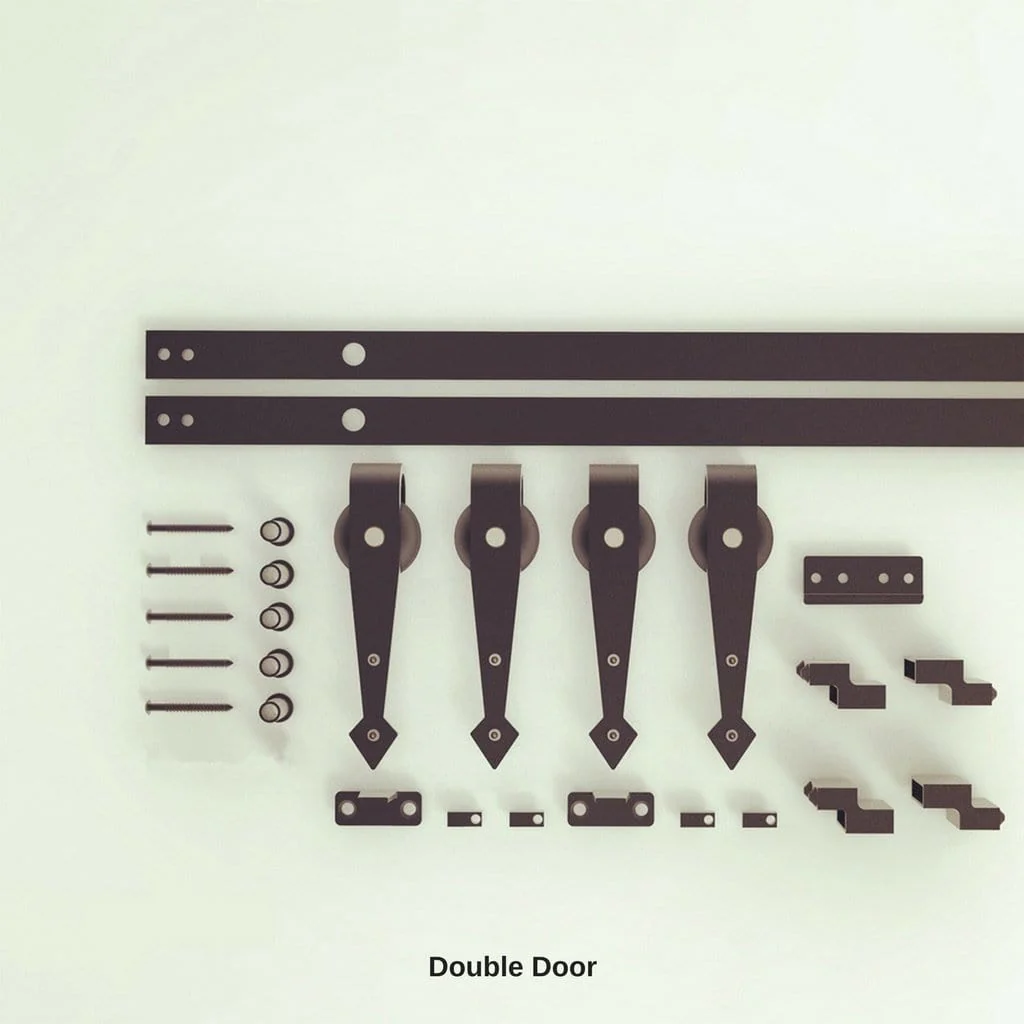 Arrow Hanger Mini Barn Door Hardware Kit - Image 4