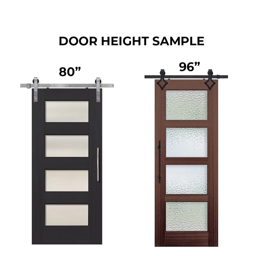 BarnCraft Continental Mahogany Barn Door - 4 Lites - Image 5
