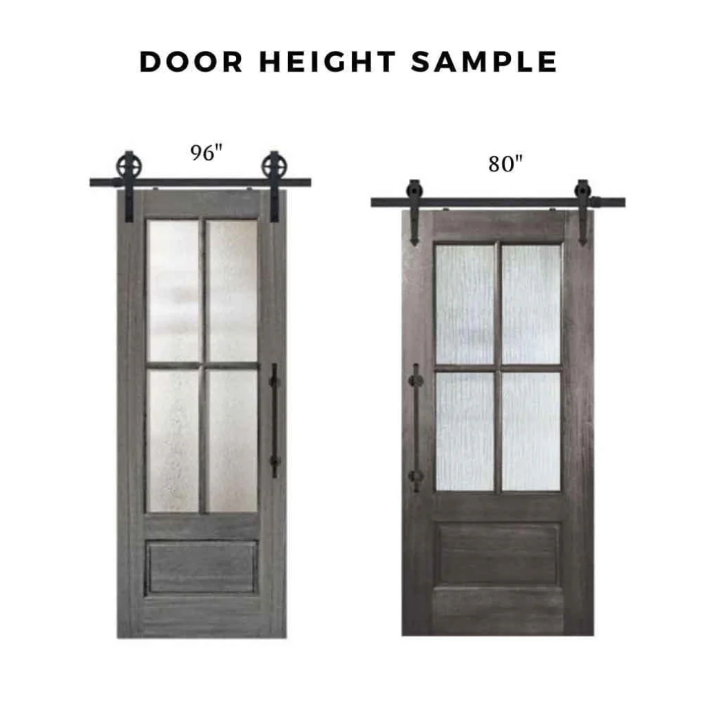 BarnCraft French Mahogany Barn Door - 4 Lites - Image 7