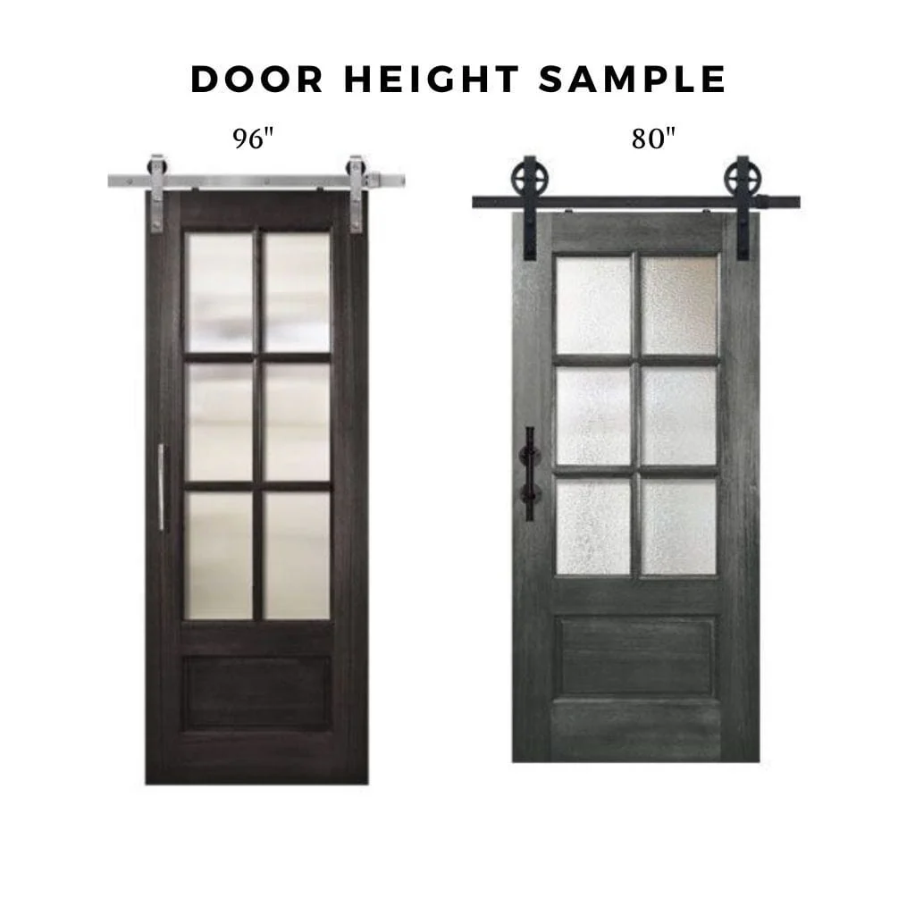 BarnCraft French Mahogany Barn Door - 6 Lites - Image 10
