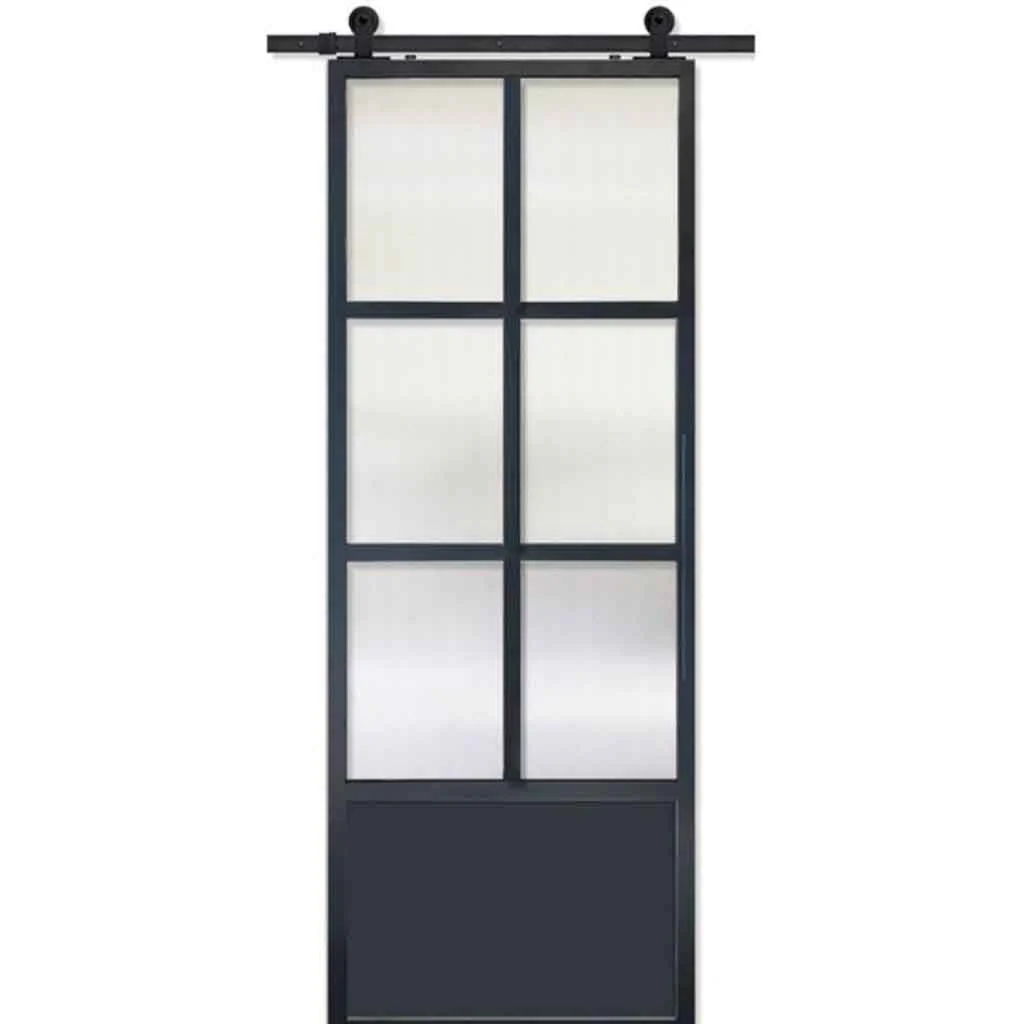 BarnCraft French Metal Barn Door - 6 Lites - Image 4