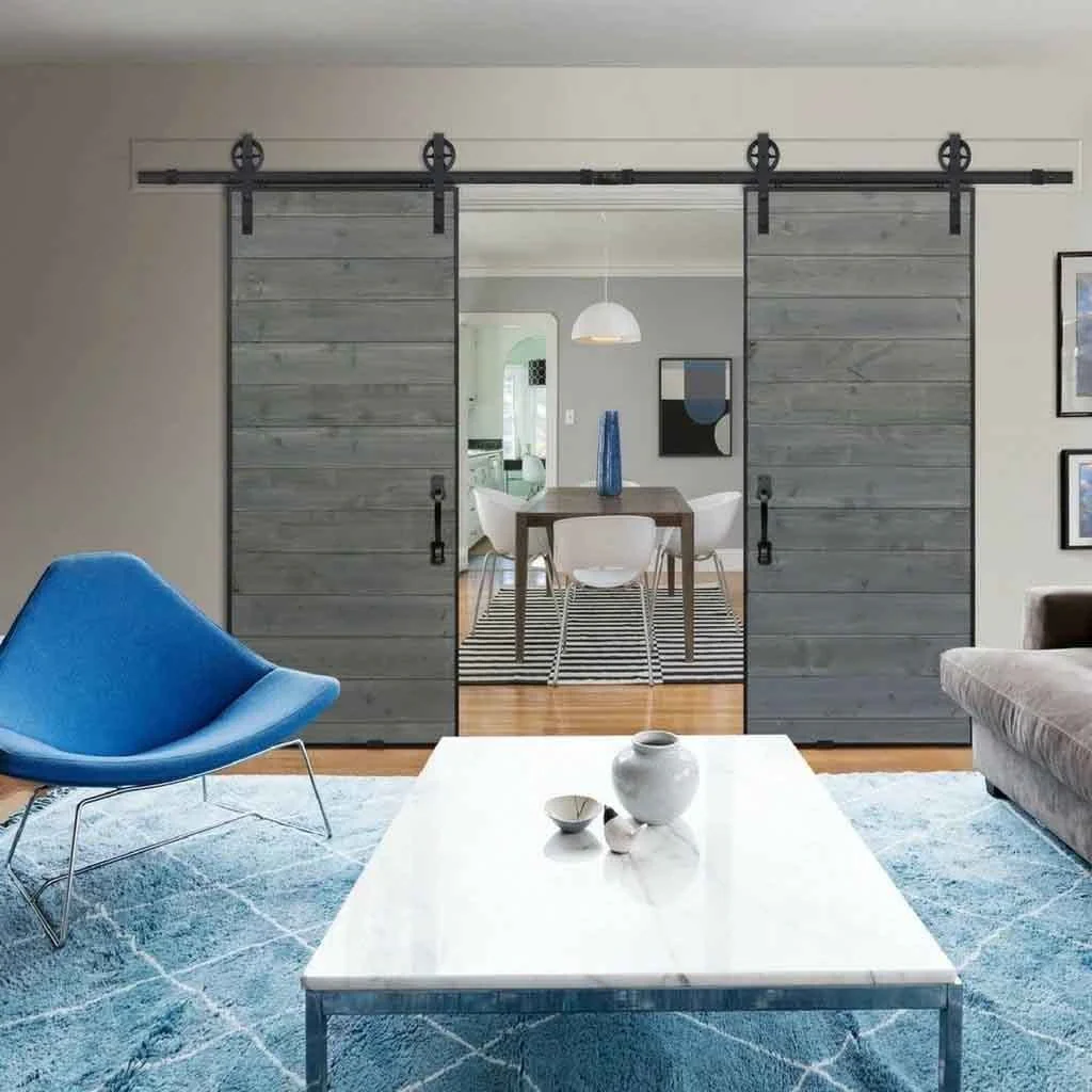 BarnCraft Horizontal Iron Plank Barn Door - Image 3