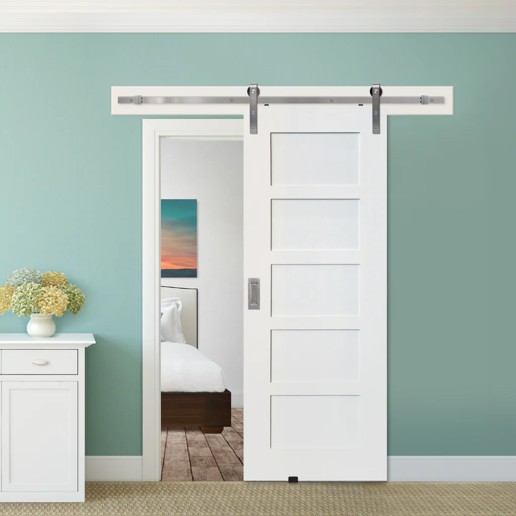 BarnCraft Shaker Five Panel MDF Barn Door