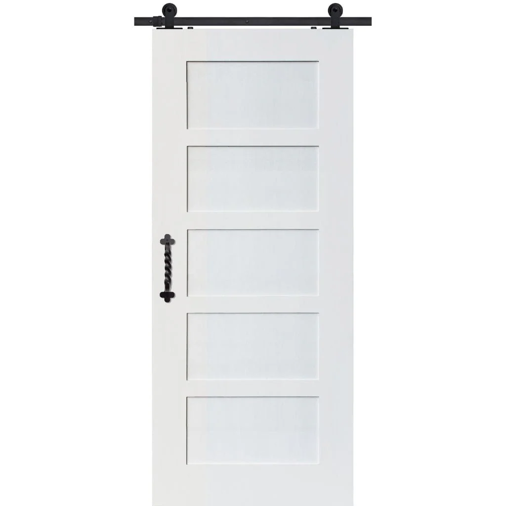 BarnCraft Shaker Five Panel MDF Barn Door - Image 3