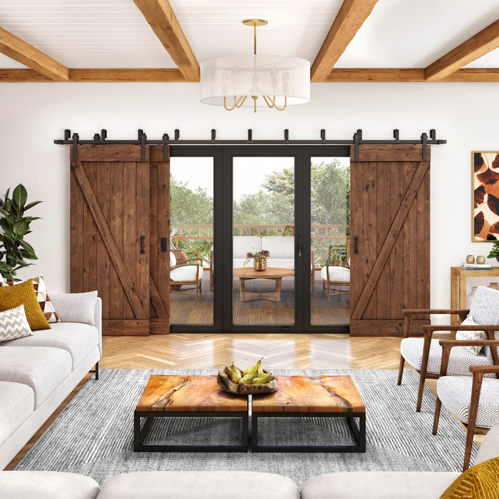 Classic Strap Bypass Barn Door Hardware Kit - Image 3