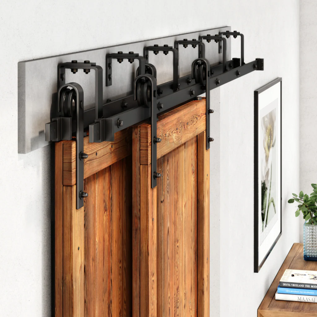 Classic Strap Bypass Barn Door Hardware Kit - Image 4