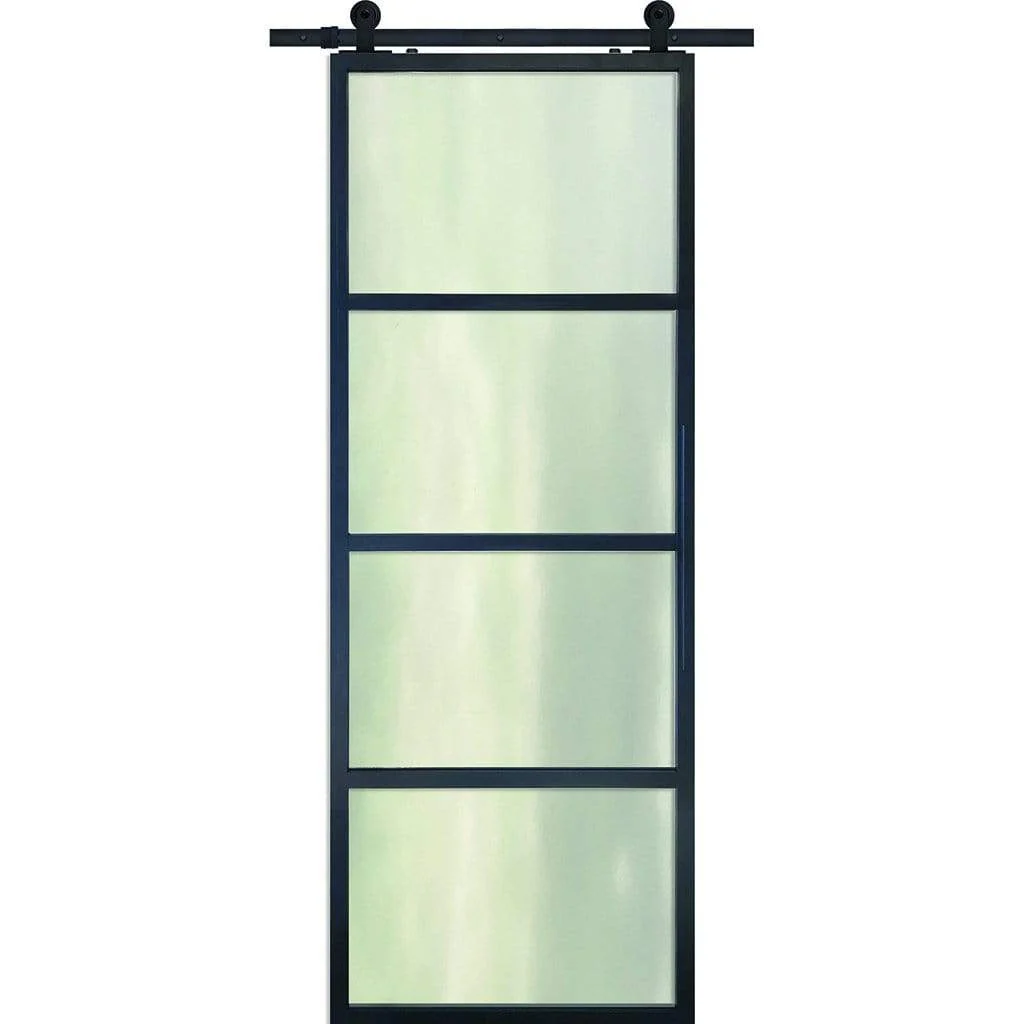BarnCraft French Metal Barn Door - 4 Lites - Image 8
