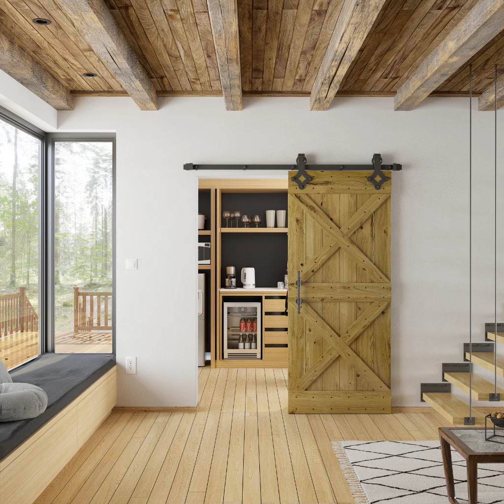 Country Style Single/Double Barn Door Hardware Kit