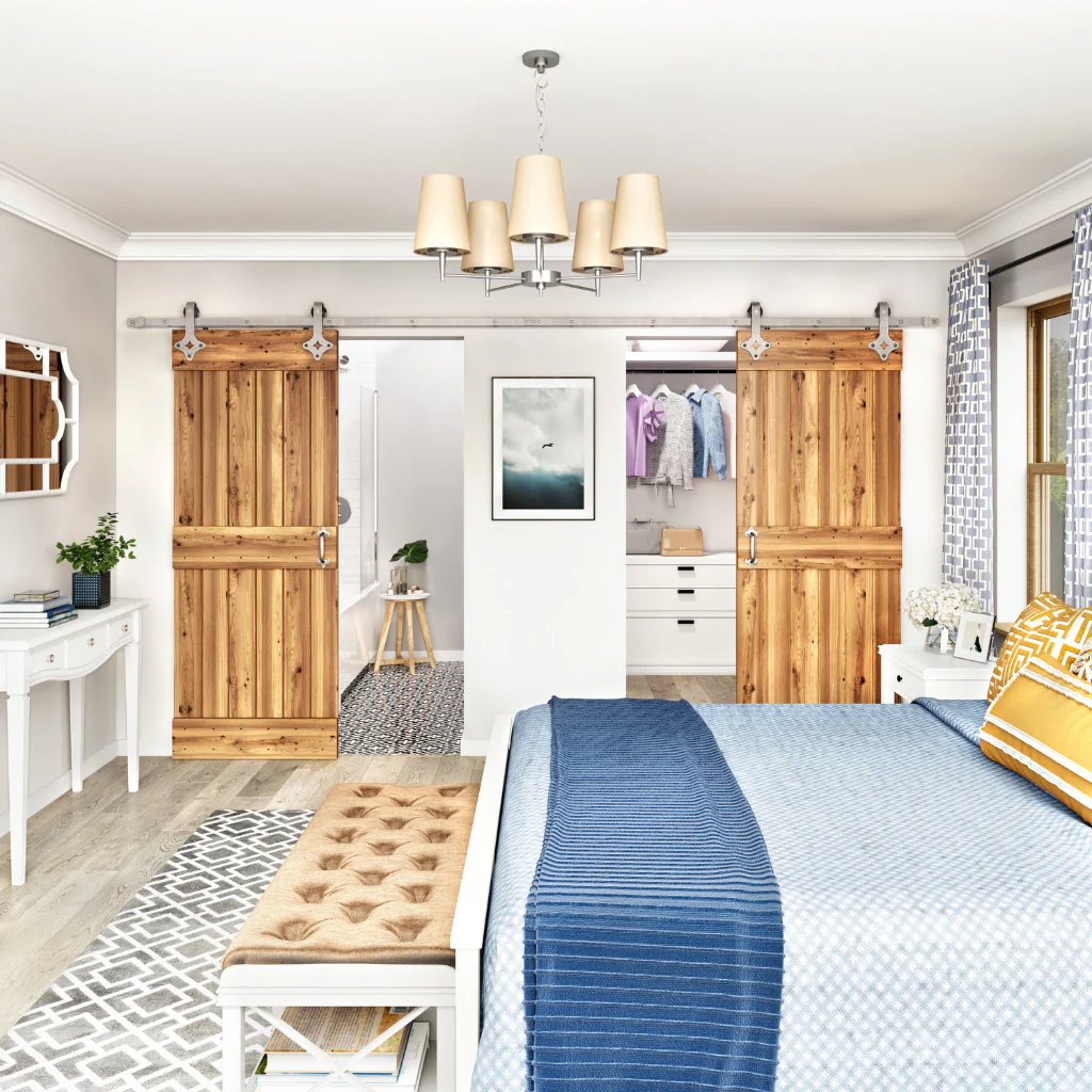 Country Style Single/Double Barn Door Hardware Kit - Image 2