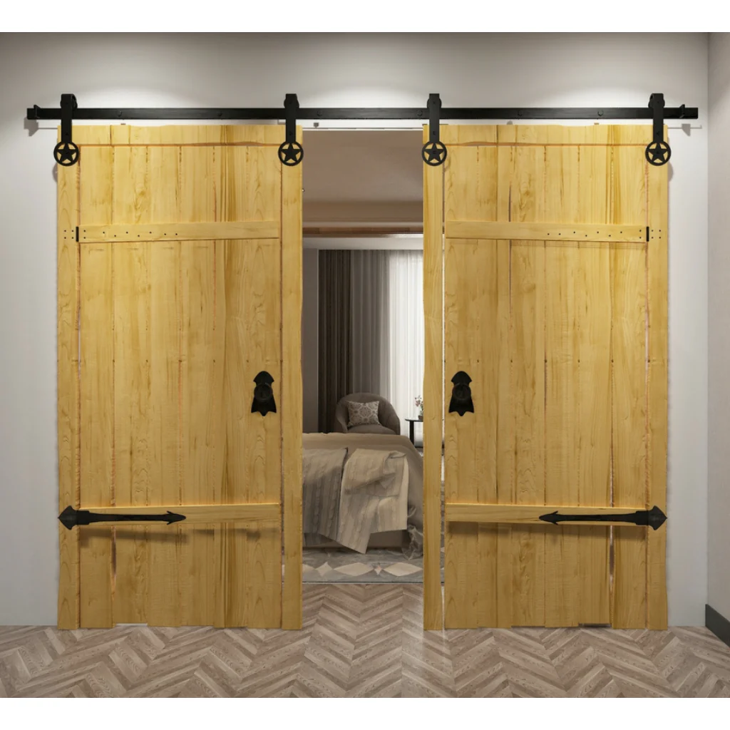 Frontier Star Single/Double Barn Door Hardware Kit