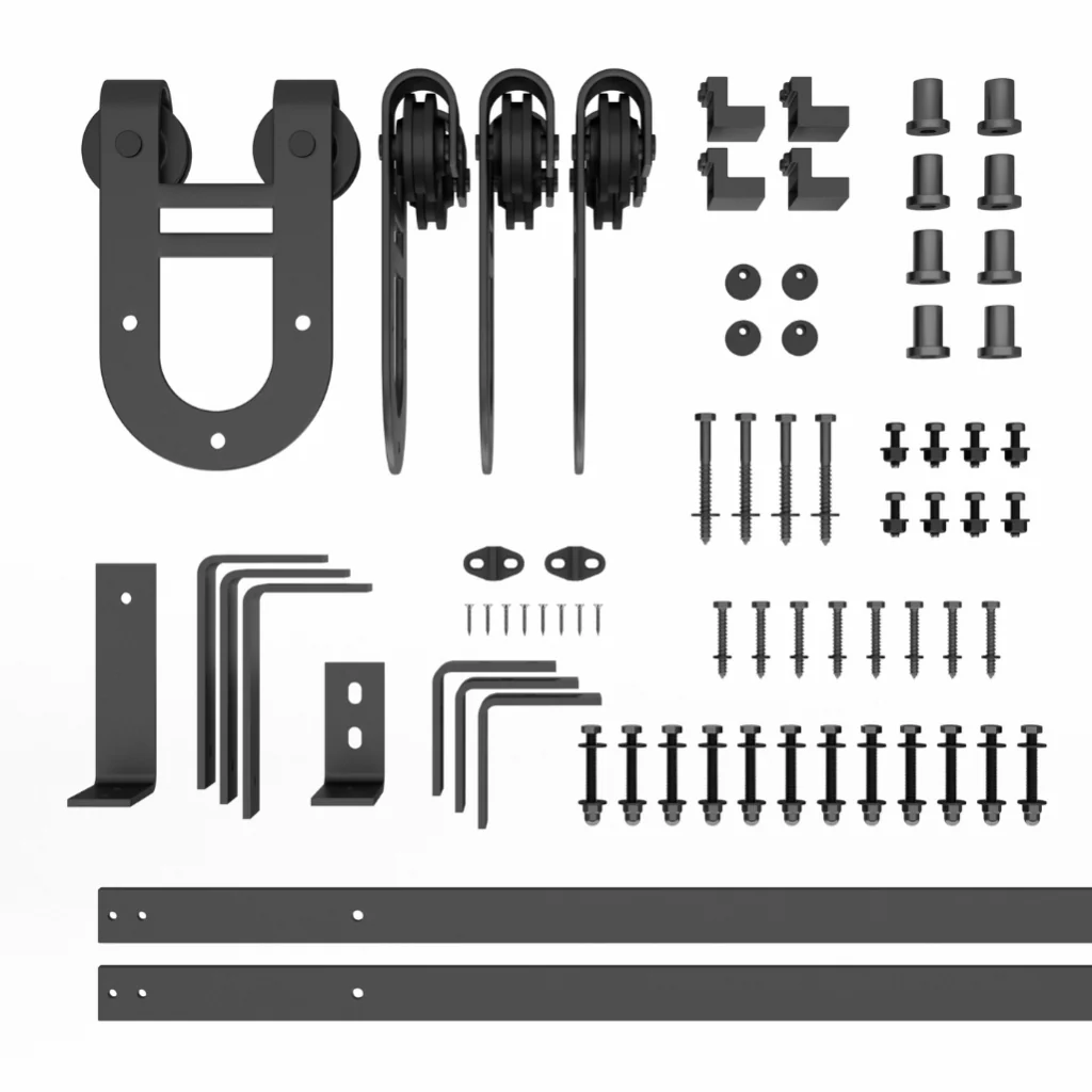 Horseshoe Bypass Barn Door Hardware Kit - Image 5