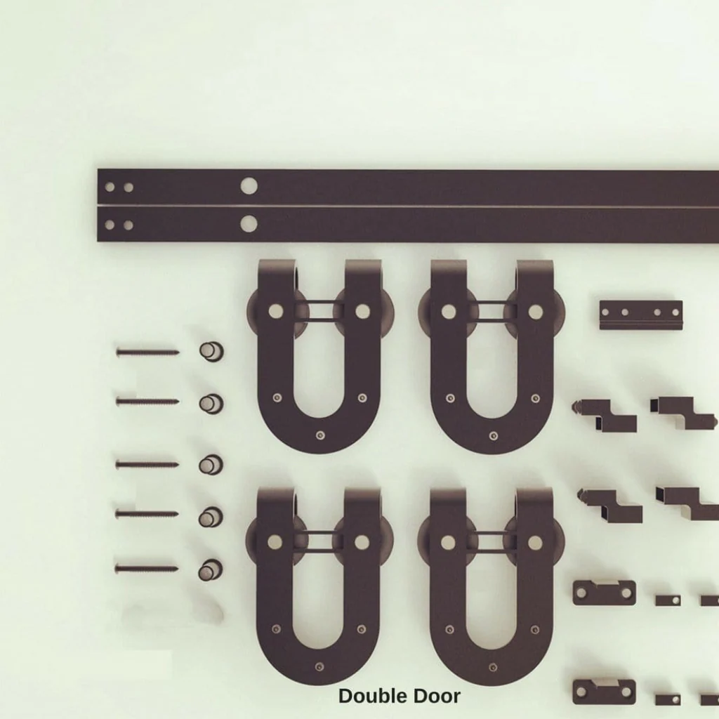 Horseshoe Hanger Mini Barn Door Hardware Kit - Image 4