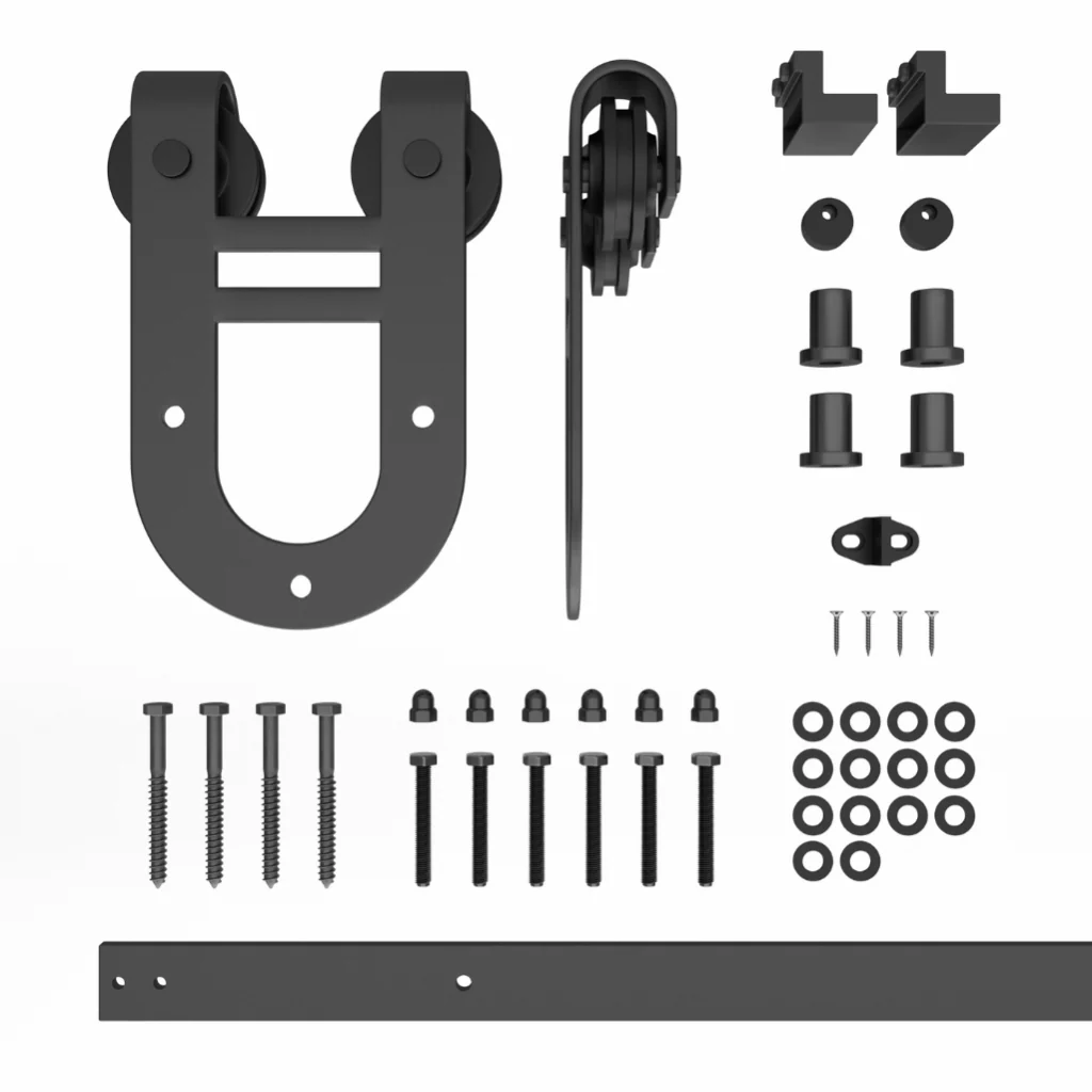Horseshoe Single/Double Barn Door Hardware Kit - Image 3