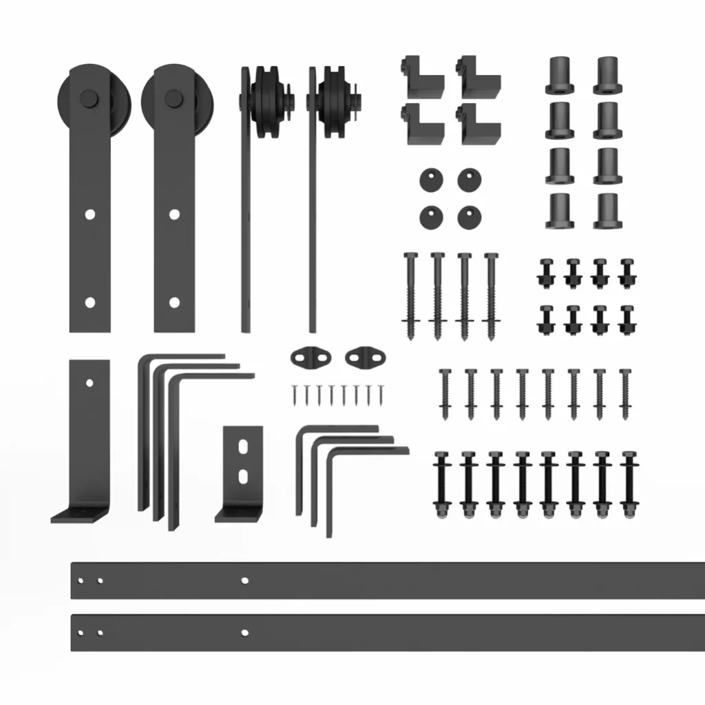 Low Profile Bypass Barn Door Hardware Kit - Image 5