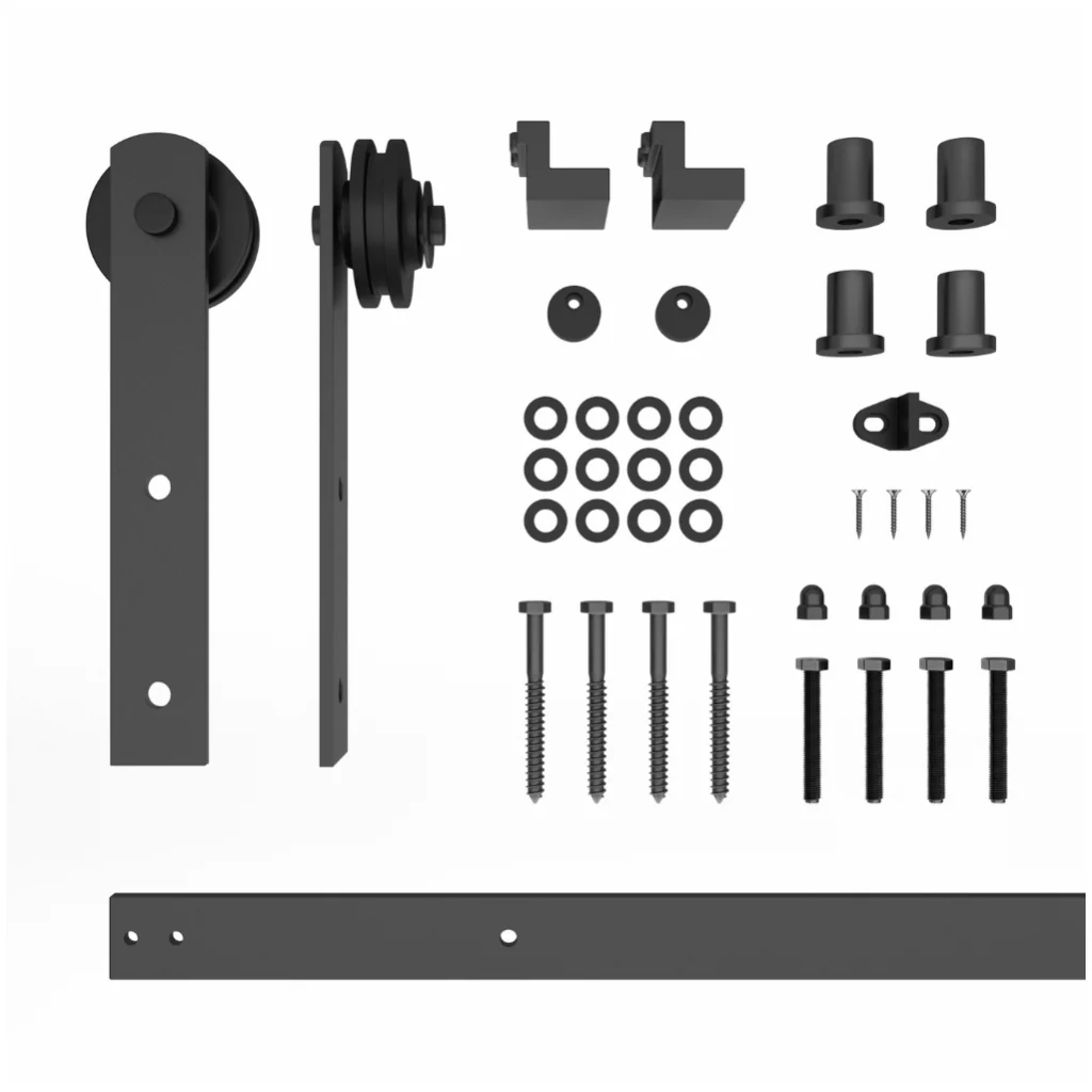Low Profile Single/Double Barn Door Hardware Kit - Image 4