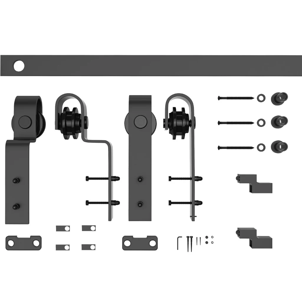 Classic Strap Mini Single-Track Bypass Barn Door Hardware Kit - Image 4