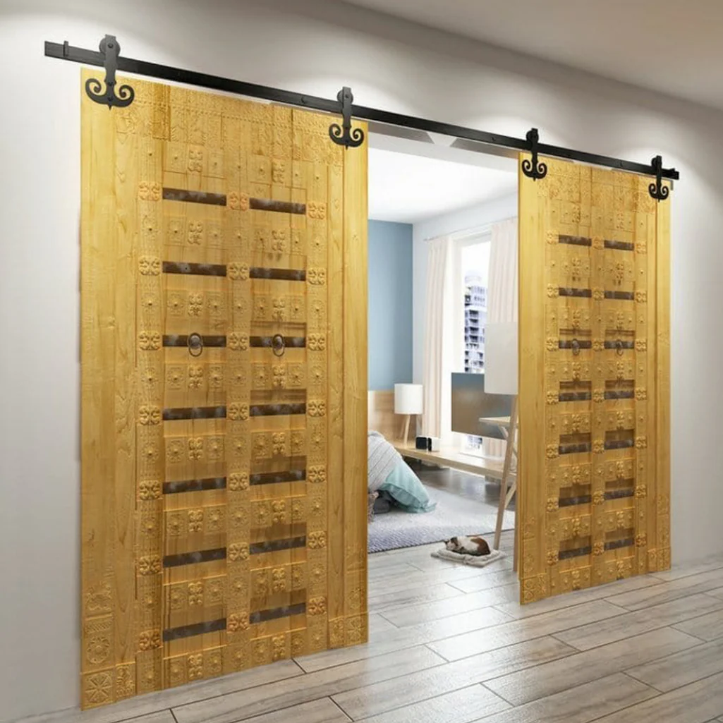 Mustache Single/Double Barn Door Hardware Kit - Image 4
