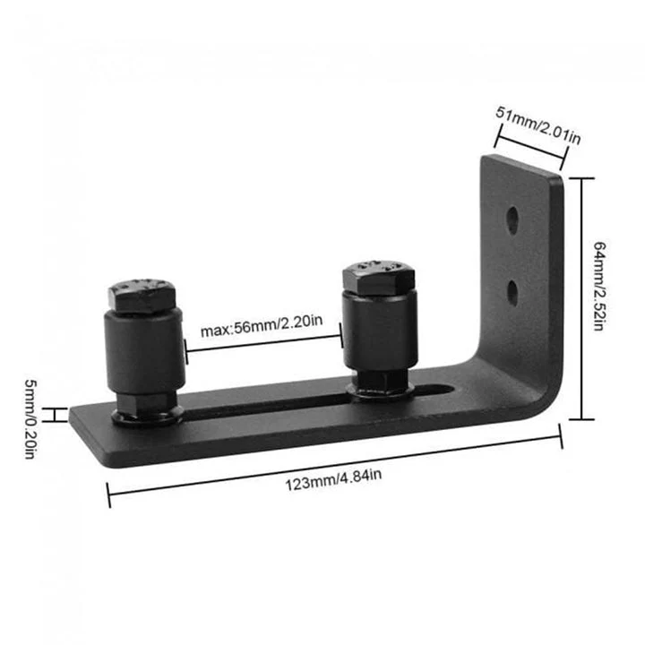 Wall Mounted Adjustable Wheel Door Guide - Image 8