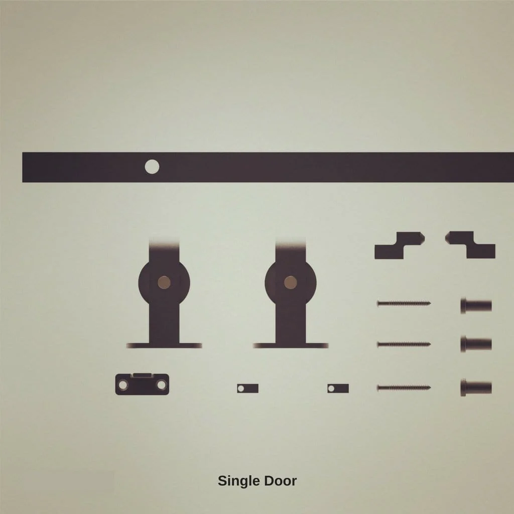 Top Mount Mini Barn Door Hardware Kit - Image 3
