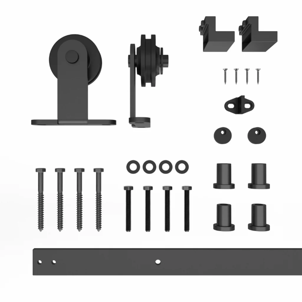 Top Mount Single/Double Barn Door Hardware Kit - Image 4