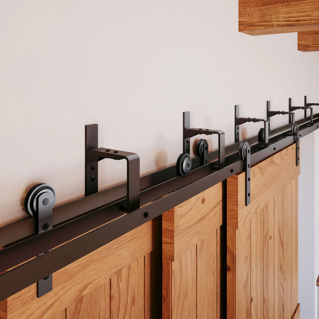 Triple Track Bypass Barn Door Hardware Kit - Image 2